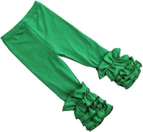 img 1 attached to Coralup Ruffles Leggings Toddler Trousers Girls' Clothing : Leggings