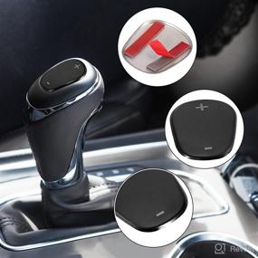 img 1 attached to 🚗 Car Gear Shift Knob Cover Sticker Stainless Steel for Chevrolet Equinox Black - Fits 2018-2020 Models