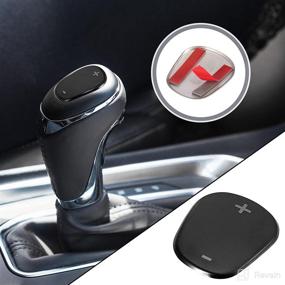 img 3 attached to 🚗 Car Gear Shift Knob Cover Sticker Stainless Steel for Chevrolet Equinox Black - Fits 2018-2020 Models