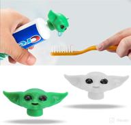 baby yoda toothpaste topper 2022: fun 🦷 toothpaste dispenser for kids & adults - 2 pack logo