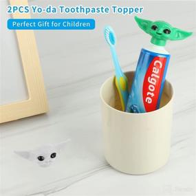 img 3 attached to Baby Yoda Toothpaste Topper 2022: Fun 🦷 Toothpaste Dispenser for Kids & Adults - 2 Pack