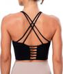 ultimate comfort and support: lavento women's longline sports bra for medium-impact workouts and yoga logo