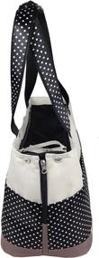 img 2 attached to 🐶 Medium Black and White PET LIFE Fashion Designer Spotted Folding Dog Carrier Tote