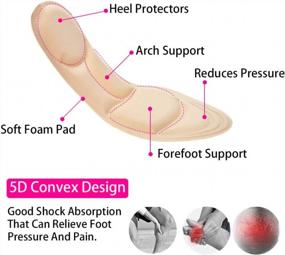 img 3 attached to Relieve Foot Pain And Discomfort With 2 Pairs Of Women'S Arch Support Insoles - Breathable And New Material For Barefoot Comfort, Plus High Heel Inserts, Massaging And More!