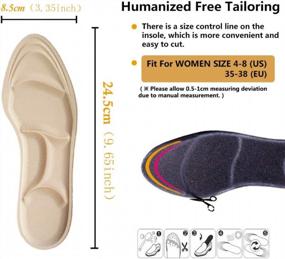 img 1 attached to Relieve Foot Pain And Discomfort With 2 Pairs Of Women'S Arch Support Insoles - Breathable And New Material For Barefoot Comfort, Plus High Heel Inserts, Massaging And More!
