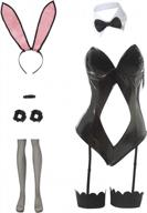 bounce into adventure with cr rolecos women's bunny costume - mai sakurajima bunny suit with bunny ears bodysuit logo