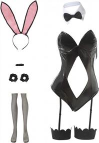 img 4 attached to Bounce Into Adventure With CR ROLECOS Women'S Bunny Costume - Mai Sakurajima Bunny Suit With Bunny Ears Bodysuit