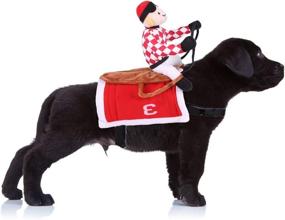 img 4 attached to 🎃 Костюм Halloween Dog Jockey для домашних животных: Тематическая одежда SEIS для смешного костюмирования и фотосессии на Хэллоуин в стиле "Скачки на лошадях