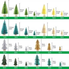 img 3 attached to 50Pcs Mini Christmas Village Trees - Tabletop Decorations For Home, Party & Diorama Models