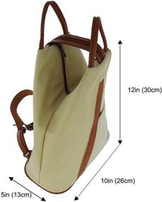 img 2 attached to 🎒 Fashionable Fioretta Italian Genuine Backpack Shoulder Women's Handbags & Wallets: Chic and Functional Fashion Backpacks