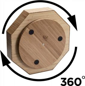 img 2 attached to 10” Rotating Bamboo Tray With Lazy Susan Turntable - Perfect For Bathroom Toiletry & Cosmetic Storage On Countertops And Vanity!