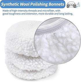 img 2 attached to 🚗 OTUAYAUTO 8PCS 7-8 Inch Polishing Bonnets - Premium Wool Car Buffing Bonnet Set for Automotive Polishers