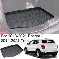 🚗 kaungka cargo liner rear cargo tray trunk floor mat - waterproof protector for buick encore 2013-2021, chevy trax 2014-2021 logo