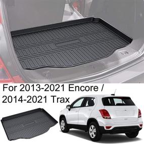 img 4 attached to 🚗 Kaungka Cargo Liner Rear Cargo Tray Trunk Floor Mat - Waterproof Protector for Buick Encore 2013-2021, Chevy Trax 2014-2021