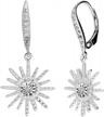 add sparkle to your look with lecalla's sterling silver diamond dangle earrings for teens and women logo