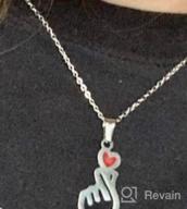 img 1 attached to Personalized Finger Heart Kpop BTS Love Necklace, Stainless Steel COMTRUDE Charm Love Yourself Pendant review by Drake Burroughs