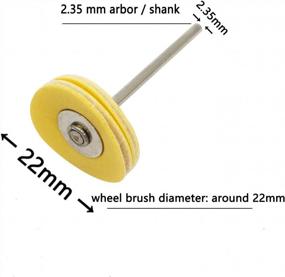 img 1 attached to Leather Polishing Buffing Wheel With Mandrel For Rotary Tools 2.35Mm Shank - NIUPIKA (20 Pack)