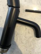 img 1 attached to Matte Black Bathroom Faucet With Pop-Up Drain Assembly, Single Lever, Single Hole, And 6-Inch 3 Hole Cover Deck Plate - TRUSTMI Brass review by Adam Jauregui