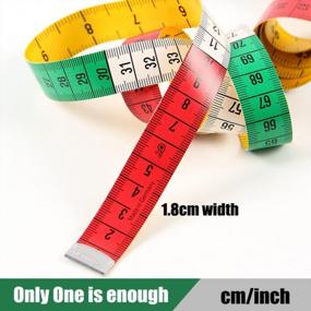 img 3 attached to Pink And Mint Retractable Measuring Tape Set With High Quality Soft Tape Measure - Ideal For Accurate Body Measurements And Weight Loss