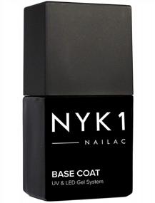 img 4 attached to Salon-Grade Clear Gel Base Coat Nail Polish By NYK1 Nailac - Soak-Off UV/LED Gel For Shellac- Compatible Manicures (10Ml)