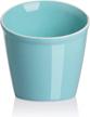 turquoise ceramic utensil crock - perfect for kitchen countertop, housewarming & wedding gift! logo