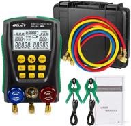 beley digital manifold hvac system gauge set with temperature clips, hoses, and enhanced refrigeration features logo