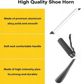 img 2 attached to Ease Your Daily Shoe Wearing With Portable Telescopic Long Handle Shoe Horn For Seniors And Kids - 8.5-39 Inches Long!