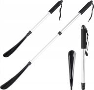 ease your daily shoe wearing with portable telescopic long handle shoe horn for seniors and kids - 8.5-39 inches long! logo