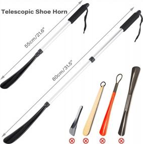 img 3 attached to Ease Your Daily Shoe Wearing With Portable Telescopic Long Handle Shoe Horn For Seniors And Kids - 8.5-39 Inches Long!