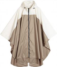 img 4 attached to Stay Dry In Style With The Spmor Hooded Waterproof Raincoat For Adults