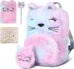 adorable meland cat plush mini backpack set with notebook, pen, purse and stickers - perfect toddler and preschool girls' gift for birthdays or christmas logo