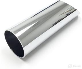 img 1 attached to 🚗 2 Piece Set of Chrome Angle Cut Exhaust Tips - 2.25" Inlet x 2.5" Outlet x 9" Length