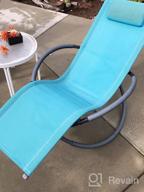 img 1 attached to Vivere ORBL1-TT Outdoor Rocking Chair, True Turquoise Orbital Lounger review by Jared Surabhi