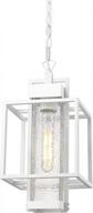 белый уличный подвесной светильник osimir, водонепроницаемый алюминиевый уличный подвесной светильник, 14-дюймовая люстра-беседка для дома в песочно-белой отделке с пузырьковым стеклом, os-3001 логотип