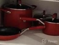 img 1 attached to Ninja C28000 Foodi NeverStick Vivid 8-Piece Nonstick Cookware Set With Lids, Oven Safe To 400°F, Cool-Touch Handles - Crimson Red review by Ryan Cornelius