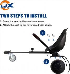 img 1 attached to Превратите свой ховерборд в картинг с помощью сиденья LJX Hoverboard - идеально подходит для всех возрастов!