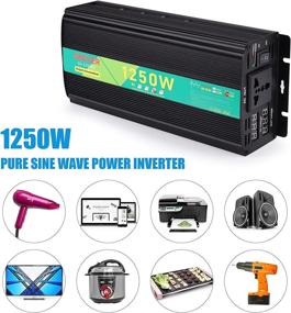 img 2 attached to 1250W Pure Sine Wave Power Inverter DC 24V To AC 110V