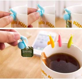 img 2 attached to 🐌 Set of 10 Adorable Snail-shaped Silicone Tea Bag Holders for Cups, Mugs - Colorful Gift Pack