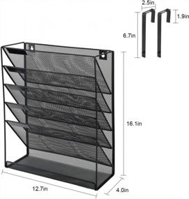 img 2 attached to Maximize Your Space With Samstar'S 5-Tier Hanging Wall File Organizer