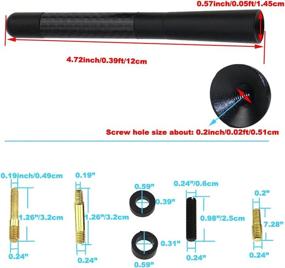 img 1 attached to SaferCCTV Car Antenna - 4.7-Inch Carbon Fiber Mazdaspeed Sports Short Antenna for Enhanced Performance - Compatible with Mazda 2, 3, 5, 6, CX-7, CX-9, RX-8, MX-5 Miata - Most Models