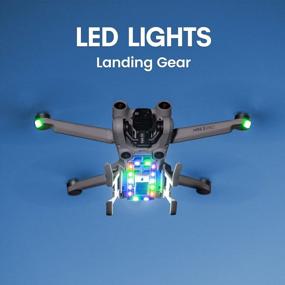 img 3 attached to DJI Mini 3 Pro Accessories: STARTRC Foldable Extended Leg Landing Gear With Flash LED Lights