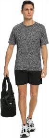img 3 attached to Мужские спортивные футболки Dry Fit, упаковка из 4-5 влагоотводящих упражнений, фитнеса, спортивной одежды, топы с коротким рукавом для тренировок в спортзале