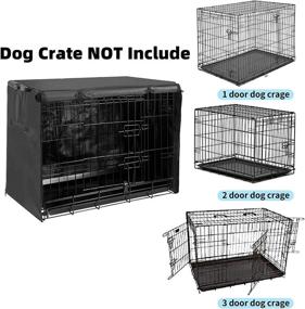 img 2 attached to 48 Inch Wire Extra Large Dog Cage | Dog Crate Cover with 1 2 3 Doors | Durable Waterproof 600D Oxford Fabric Indoor/Outdoor Black