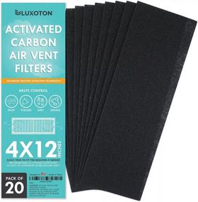 img 4 attached to 20 Pack 4" X 12" Activated Carbon Air Vent Filters For Home - Charcoal Filter To Reduce Dust, Dirt, Smoke, Pollen, Hair And More - AC Floor Register Filter For Home Vents