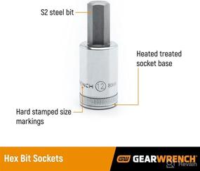 img 1 attached to 🔧 GEARWRENCH 80720: 7-Piece 1/2" Drive Hex Bit Metric Socket Set for Smooth Precision