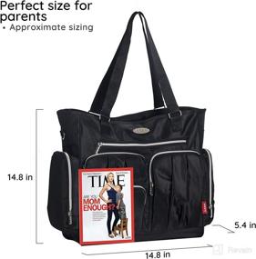 img 2 attached to SoHo Times Square Diaper Bag Tote 8Pc Set: The Perfect Diaper Bag for Stylish Parents
