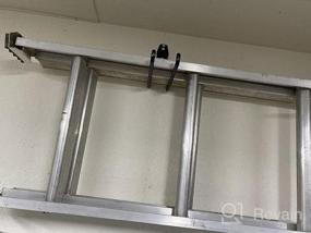 img 5 attached to Ihomepark Heavy Duty Garage Storage Utility Hooks For Ladders & Tools, Wall Mount Garage Hanger & Organizer - Tool Holder U Hook With Anti-Slip Coating (4 Pack, Black)