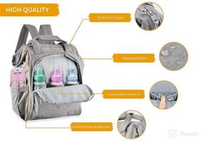 img 2 attached to 🎒 LoveLi-Bi Diaper Bag Backpack: Spacious & Waterproof Baby Diaper Bags for Twins, Babies, and Parents with Changing Pad - Stylish Mochilas for Boys and Girls