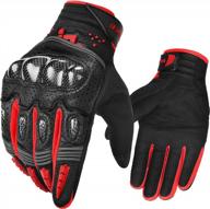 максимальная защита и комфорт: мотоциклетные перчатки inbike hard knuckle с углеродным волокном — красные, большого размера (im803) логотип