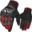 ultimate protection and comfort: inbike hard knuckle motorcycle gloves with carbon fiber – red, large size (im803) logo